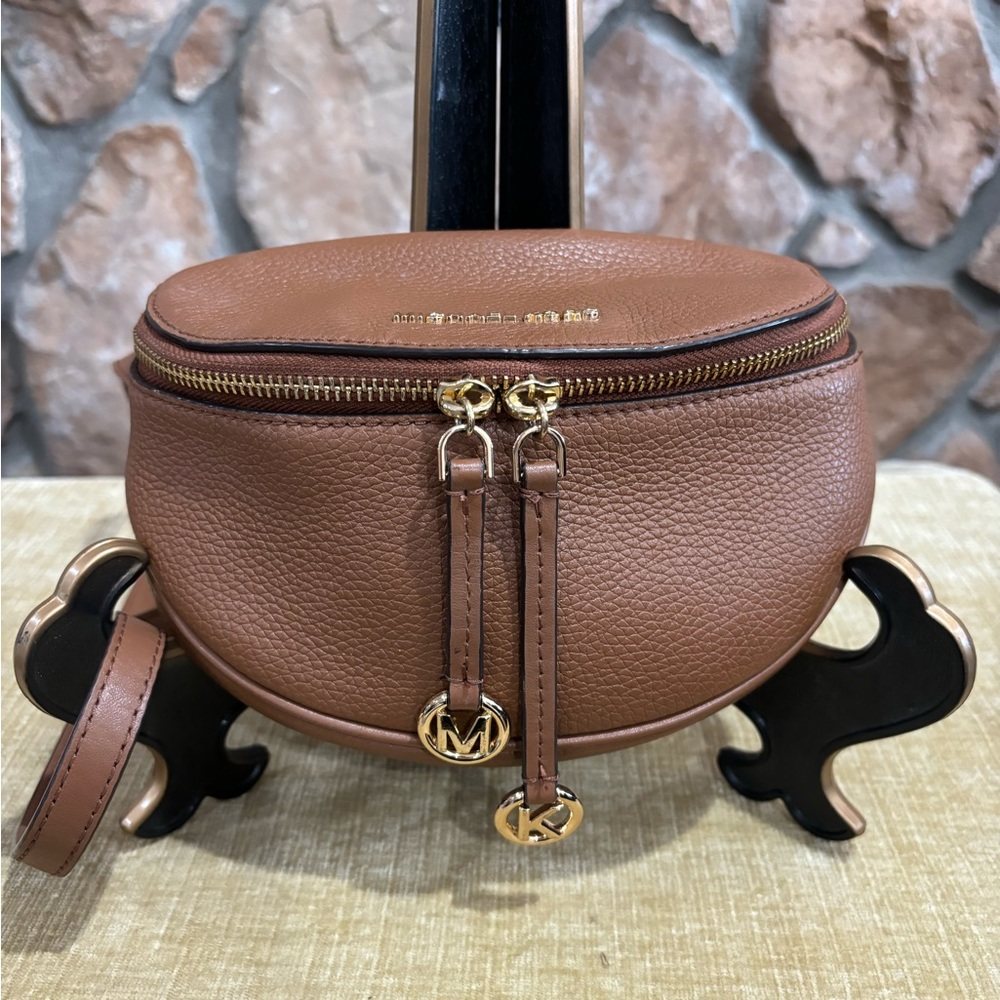 Michael Kors Brown Leather Crossbody Bag